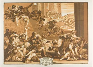 King Herod Prints: The Massacre of the Innocents, from Opera Selectiora, 1739. Creator: John Baptist Jackson