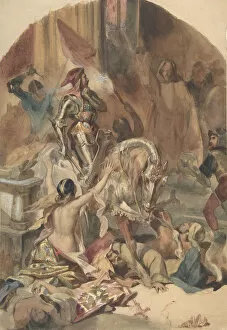 Burgundy Collection: Massacre de Nesle (1472), 19th century. Creator: Edouard-Alexandre Odier