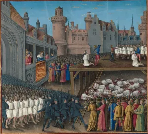 Richard I Prints: Massacre of the Saracen prisoners, ordered by King Richard the Lionheart, 1191, 1474-1475