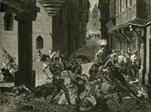 Stabbing Gallery: The Massacre of St. Bartholomew, (1572), 1890. Creator: Unknown