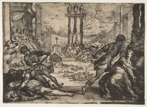Vignon Prints: A Massacre by the Triumvirate, ca. 1624. Creator: Claude Vignon