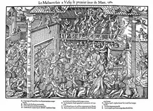 Massacre at Vassy, French Religious Wars, 1 March 1562 (1570). Artist: Jacques Tortorel