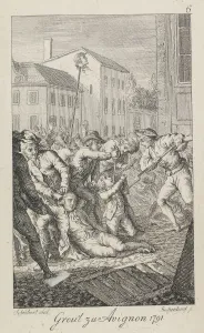 1791 Prints: The massacres of La Glaciere on 16-17 October 1791, 1793-1799. Creator: Riepenhausen