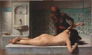 Hot Spring Prints: Massage, hammam scene, 1883. Creator: Debat-Ponsan, Edouard (1847-1913)