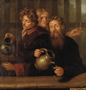The well master at the Medevi well and his two sons, 1686. Creator: David Klocker Ehrenstrahl
