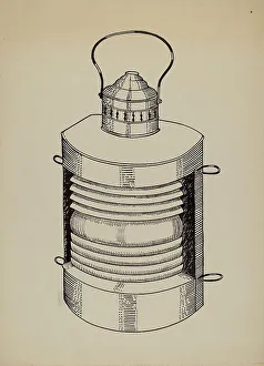 Huston Florence Prints: Masthead Light, c. 1936. Creator: Florence Huston