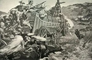 The Matabele War - Defending a Laager, 1900. Creator: Richard Caton Woodville II The Matabele War - Defending a Laager, 1900. Creator: Richard Caton Woodville II