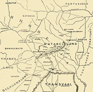 Map Making Prints: Matabeleland, 1900. Creator: Unknown