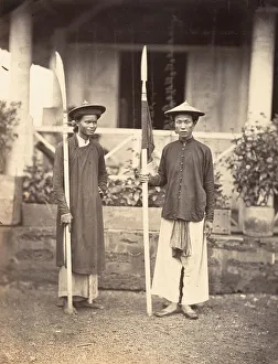 Thanh Pho Ho Chi Minh Prints: Matas (Miliciens indigenes), 1866. Creator: Emile Gsell