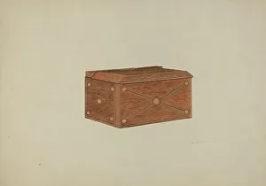 Match Holder Prints: Match Box, c. 1941. Creator: Ardella Watkins