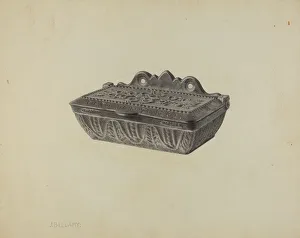 Matchbox Prints: Match Safe, c. 1939. Creator: Julius Bellamy