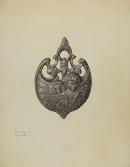 Match Holder Prints: Match Safe, c. 1940. Creators: Julius Bellamy, Jack Staloff