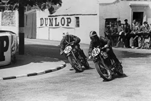 Motor Race Prints: Matchless & Norton 1948 Isle of Man Clubmans Tourist Trophy race. Creator: Unknown