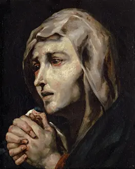 Devotion Prints: Mater dolorosa, Copy after Ribera, 1811. Creator: Theodore Gericault