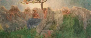 Mother And Child Collection: Maternity, 1890-1891. Creator: Previati, Gaetano (1852-1920)