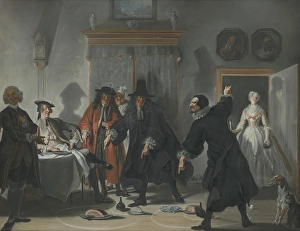 Parlor Prints: The Mathematicians or the Young Lady Who Fled: The Dispute