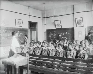 Classroom Prints: Mathematics class at Tuskegee Institute, 1906. Creator: Frances Benjamin Johnston