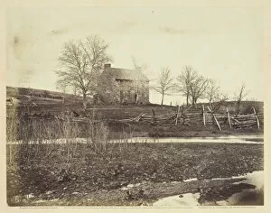 Barricades Gallery: Mathews House, Battle-field of Bull Run, March 1862. Creators: Barnard & Gibson