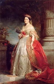 Mathilde Laetitia Wilhelmine Bonaparte, Princesse Francaise (1820-1904). Artist: Dubufe, Edouard Louis (1819-1883) Mathilde Laetitia Wilhelmine Bonaparte, Princesse Francaise (1820-1904). Artist: Dubufe, Edouard Louis (1819-1883)