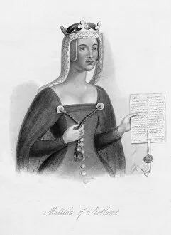 Images Dated 24th April 2007: Matilda of Scotland, Queen of Henry I, (19th century)