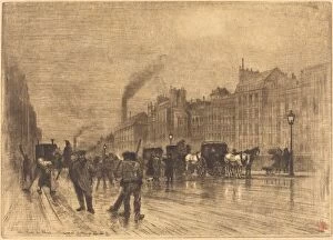 Street Life Gallery: Matinée d Hiver sur les Quais, 1883. Creator: Felix Hilaire Buhot