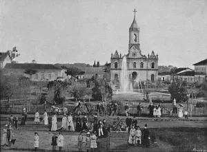 Sudeste Prints: Matriz de Piracicaba, 1895. Artist: Joao Pompe