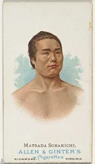 Lindner Eddy Claus Prints: Matsuda Sorakichi, Wrestler, from Worlds Champions, Series 1 (N28) for Allen &amp