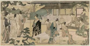 The Matsukaze Chapter of the Tale of Genji (from the series The Tale of Genji…, c