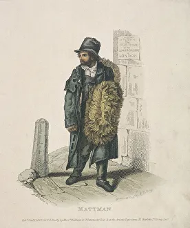 Busby Prints: Matt seller carrying his wares on his shoulder, 1820. Artist: Thomas Lord Busby