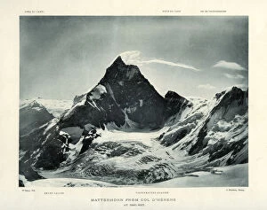 Images Dated 5th May 2010: The Matterhorn from the Col d Herens, Switzerland, c1900. Artist: J Brunner