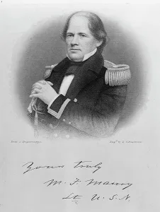 Oceanographer Prints: Matthew Fontaine Maury, U.S. Navy, c1850s, (1917). Creator: Unknown