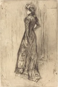 Artists Mistress Prints: Maud, Standing, c. 1873. Creator: James Abbott McNeill Whistler