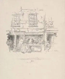 Maunders Fish Shop, Chelsea, 1890. Creator: James McNeill Whistler (American, 1834-1903) Maunders Fish Shop, Chelsea, 1890. Creator: James McNeill Whistler (American, 1834-1903)