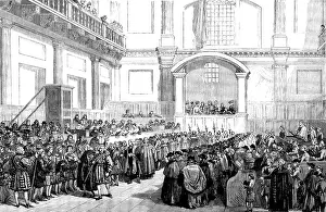 Alms Prints: Maundy Thursday Royal Gifts at the Chapel Royal, Whitehall, 1777, (1890). Creator: Unknown