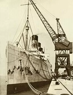 Docks Gallery: The Mauretania, 1922, (1935). Creator: Unknown