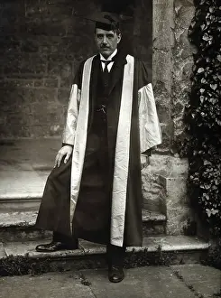 Mortar Board Prints: Maurice de Broglie in robes. Creator: Unknown