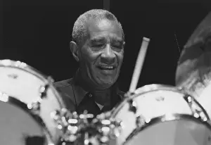 Drummer Prints: Max Roach, Queen Elizabeth Hall, London, 1996. Creator: Brian Foskett