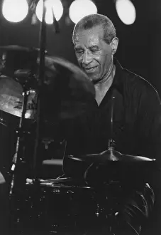 Drummer Prints: Max Roach, Queen Elizabeth Hall, London, 1996. Creator: Brian Foskett