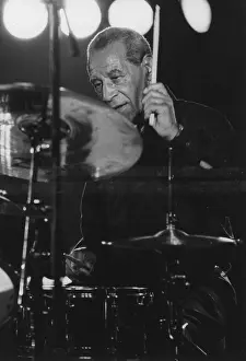 Drummer Prints: Max Roach, Queen Elizabeth Hall, London, 1996. Creator: Brian Foskett