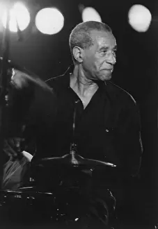 Drummer Prints: Max Roach, Queen Elizabeth Hall, London, 1996. Creator: Brian Foskett