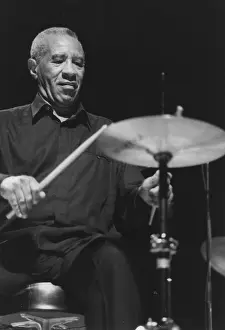 Drummer Prints: Max Roach, Queen Elizabeth Hall, London, 1996. Creator: Brian Foskett