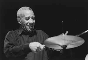 Drummer Prints: Max Roach, Queen Elizabeth Hall, London, 1996. Creator: Brian Foskett
