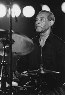 Drummer Prints: Max Roach, Queen Elizabeth Hall, London, 1996. Creator: Brian Foskett