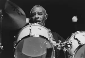 Drummer Prints: Max Roach, Queen Elizabeth Hall, London, 1996. Creator: Brian Foskett