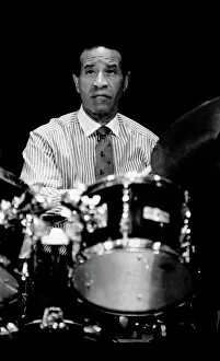 Drumkit Gallery: Max Roach, Royal Festival, Hall, London, 1989. Artist: Brian O Connor