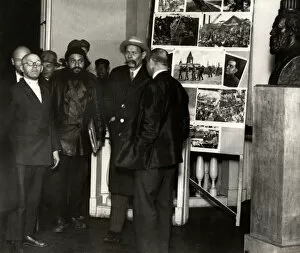 Russian Writer Gallery: Maxim Gorky at an Exhibition in Moscow, 1929
