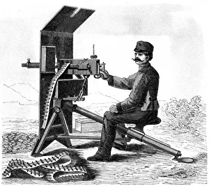 Images Dated 31st January 2006: Maxim machine gun, c1895