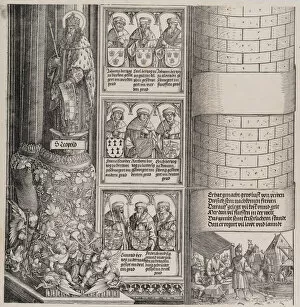 Albrecht Altdorfer Gallery: Maximilian as Architect; with a Statue of St. Leopold; and Busts of Maximilians Ance