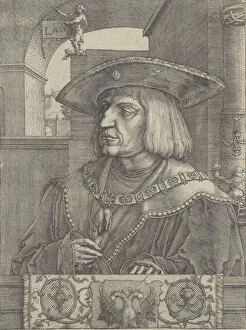 Etching And Engraving Collection: Maximilian I, 1520. Creator: Lucas van Leyden
