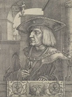 Holy Roman Emperor Gallery: Maximilian I, 1520. Creator: Lucas van Leyden